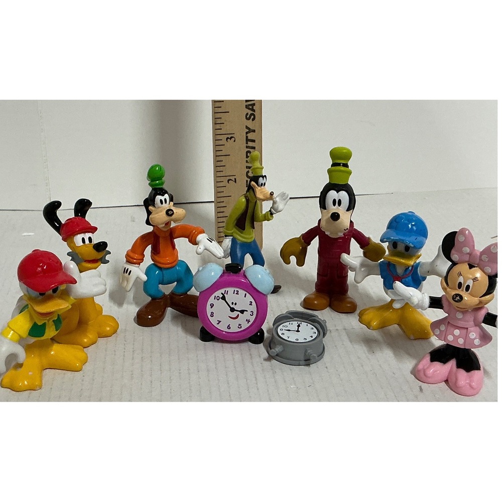Disney Mickey Mouse Clubhouse Figures Set Goofy Donald Minnie Pluto Accessories